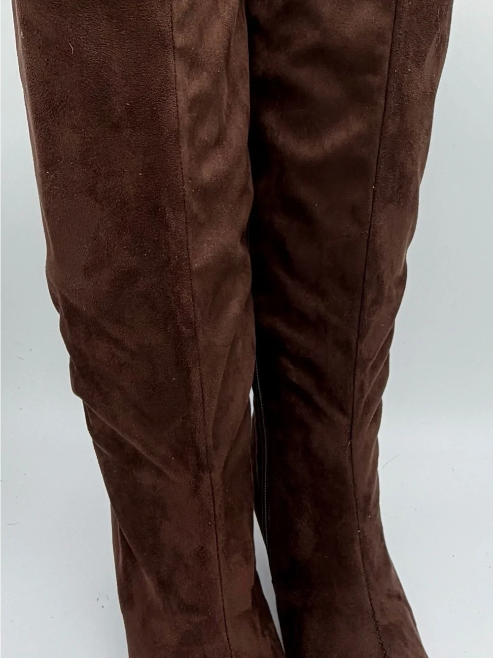 Women's Over-the-Knee Suede Boots in Dark Brown